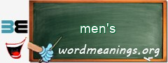 WordMeaning blackboard for men's